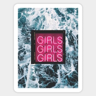 Girls Girls Girls Dorm Decor Sticker